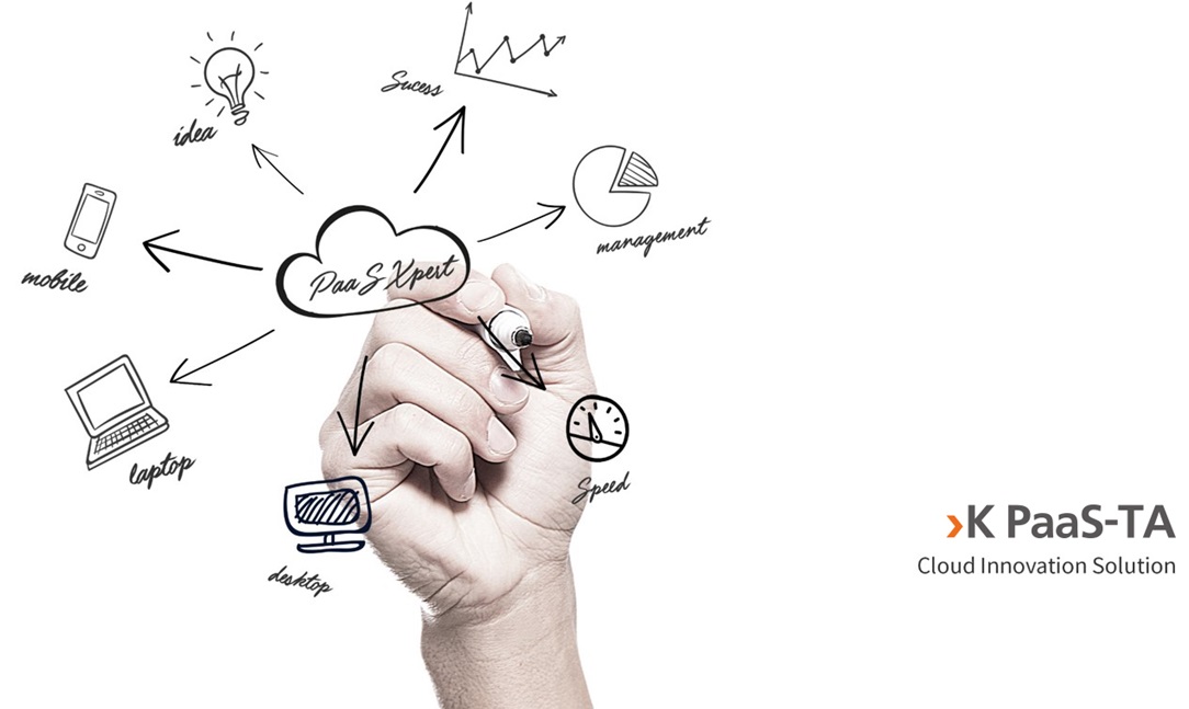K PaaS-TA 로고와 장식 이미지