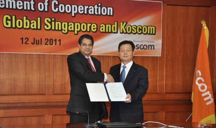 Koscom, providing over-seas futures price using a leased line, strategic cooperation with MFGS