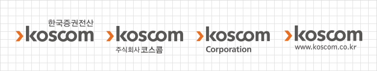 격자무늬 배경의  코스콤아이콘이 들어간(koscom 주식회사 코스콤, koscom Corporation , koscom www.koscom.co.kr)